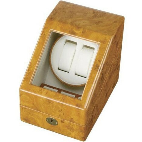 Cutie intors ceasuri automatice iUni, Watch Winder 2 + 3 spatii depozitare Gold