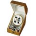 Cutie intors ceasuri automatice iUni, Watch Winder 2 + 3 spatii depozitare Gold